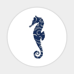 Navy seahorse Magnet